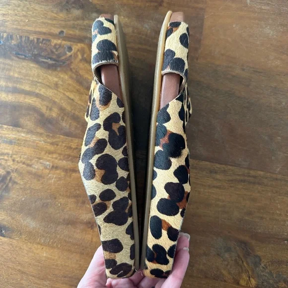Beek Robin Leopard Print Animal Calf Hair Crossover Sandals ladies size 8 - Picture 5 of 5